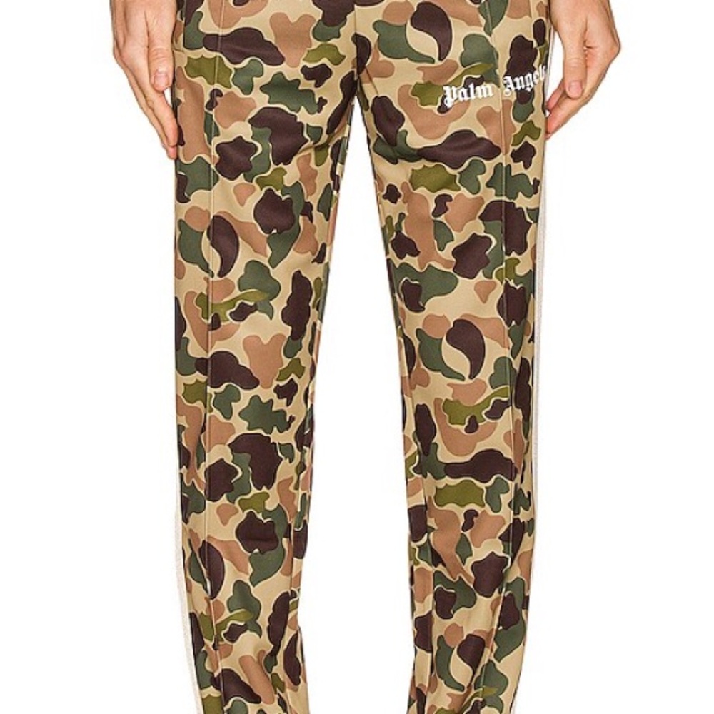 Palm Angels Brown Camouflage Sweatpants
